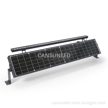 Solar-Powered 18W LED Outdoor Wall Washer Light - Fence Building Bridge 60CM 2ft Linear